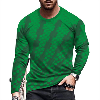 Ανοιξιάτικο και Καλοκαίρι Ανδρικό μακρυμάνικο μπλουζάκι με στάμπα