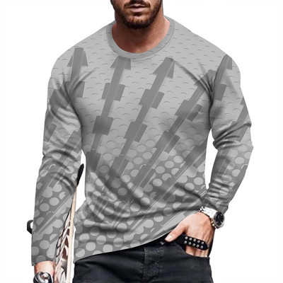 Ανοιξιάτικο και Καλοκαίρι Ανδρικό μακρυμάνικο μπλουζάκι με στάμπα