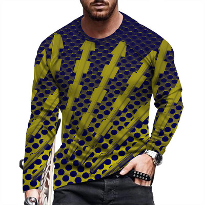 Ανοιξιάτικο και Καλοκαίρι Ανδρικό μακρυμάνικο μπλουζάκι με στάμπα