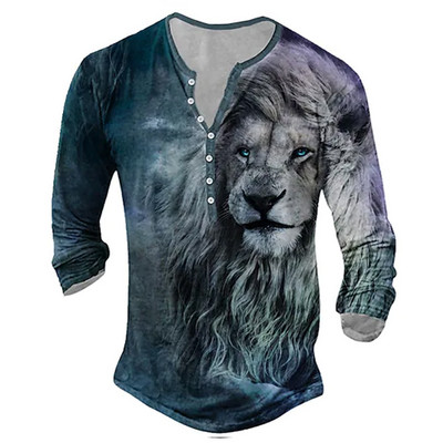 Tricou cu mânecă lungă cu guler în V pentru bărbați de primăvară și toamnă, tricou sport cu mânecă lungă în stil vintage pentru bărbați.