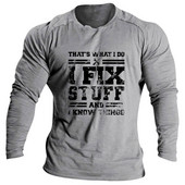 Vintage ανδρικά μπλουζάκια Φθινοπωρινά ρούχα διασκεδαστικά γράμματα εκτύπωσης Ρούχα με μακρυμάνικο λαιμόκοψη Μπλούζες casual γυμναστικής για ανδρικά πουκάμισα μπλουζάκια