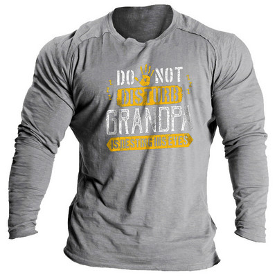 Vintage ανδρικά μπλουζάκια Φθινοπωρινά ρούχα διασκεδαστικά γράμματα εκτύπωσης Ρούχα με μακρυμάνικο λαιμόκοψη Μπλούζες casual γυμναστικής για ανδρικά πουκάμισα μπλουζάκια