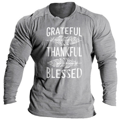 Vintage ανδρικά μπλουζάκια Φθινοπωρινά ρούχα διασκεδαστικά γράμματα εκτύπωσης Ρούχα με μακρυμάνικο λαιμόκοψη Μπλούζες casual γυμναστικής για ανδρικά πουκάμισα μπλουζάκια