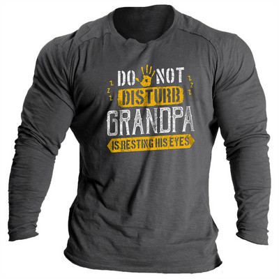 Vintage ανδρικά μπλουζάκια Φθινοπωρινά ρούχα διασκεδαστικά γράμματα εκτύπωσης Ρούχα με μακρυμάνικο λαιμόκοψη Μπλούζες casual γυμναστικής για ανδρικά πουκάμισα μπλουζάκια