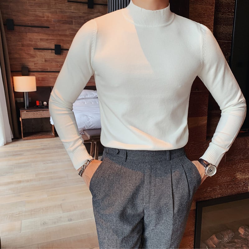 2023 Meeste tippmoe bränd Kootud Pullover Kampsun Meeste Kilpkonnakaelus Sügis Talvine Villane Vabaaja džemprid riided S-4XL