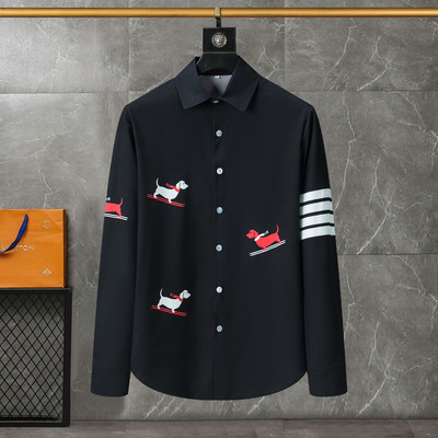 Μόδα Κλασικά μονόχρωμα πουκάμισα για άντρες Καλοκαιρινά μακρυμάνικα πουκάμισα βασικά επαγγελματικά πουκάμισα με γυριστό γιακά Ανδρικά αδύνατα πουκάμισα Κομψά μπλουζάκια