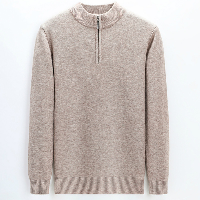 Νέα πουλόβερ Ανδρικά Μόδα Πουλόβερ με μισό φερμουάρ Slim Fit Jumpers Πλεκτά Ανδρικά πουλόβερ Χειμώνας Ζεστό Casual Μάρκα Πουλόβερ Ανδρικό