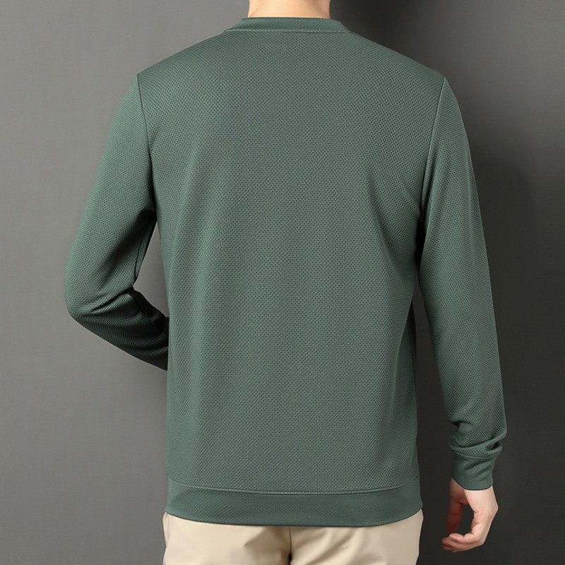 2023 Νέα Ανδρικά Ανοιξιάτικα και Φθινοπωρινά Ανοιξιάτικα και Φθινοπωρινά μακρυμάνικα μονόχρωμα μπλουζάκια Wofeng