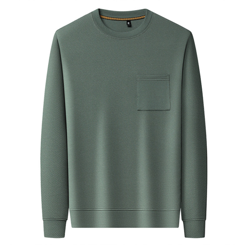 2023 Νέα Ανδρικά Ανοιξιάτικα και Φθινοπωρινά Ανοιξιάτικα και Φθινοπωρινά μακρυμάνικα μονόχρωμα μπλουζάκια Wofeng