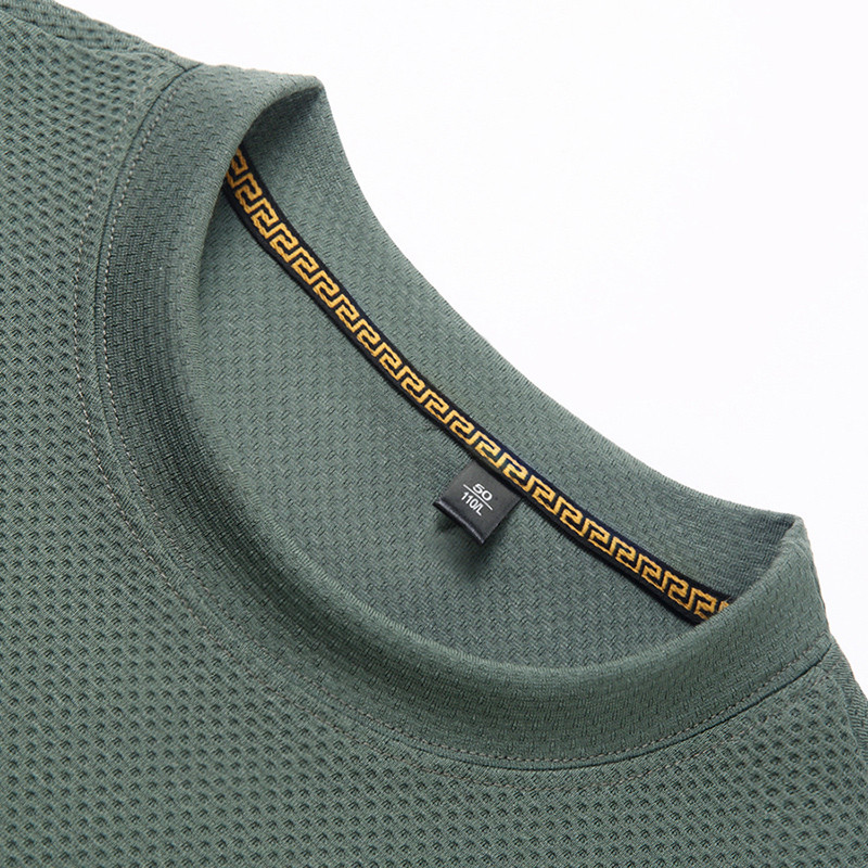 2023 Νέα Ανδρικά Ανοιξιάτικα και Φθινοπωρινά Ανοιξιάτικα και Φθινοπωρινά μακρυμάνικα μονόχρωμα μπλουζάκια Wofeng