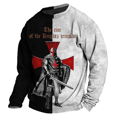 Vintage 3D print Μακρυμάνικα μπλουζάκια Βαμβακερό ανδρικό μπλουζάκι Jesus Lion Graphic Top μεγάλου μεγέθους Ρούχα με λαιμόκοψη σε O-λαιμόκοψη πουκάμισο με κουμπιά