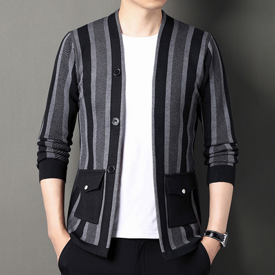Υψηλής ποιότητας Νέα φθινοπωρινή χειμερινή μάρκα πλεκτά ζακέτες πουλόβερ Κορεατικού στυλ Slim fit ανδρικά παλτό casual μπουφάν Ανδρικά ρούχα