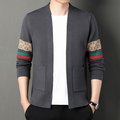 Υψηλής ποιότητας Νέα φθινοπωρινή χειμερινή μάρκα πλεκτά ζακέτες πουλόβερ Κορεατικού στυλ Slim fit ανδρικά παλτό casual μπουφάν Ανδρικά ρούχα