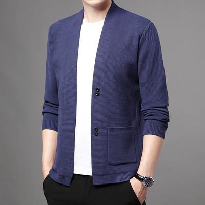 Υψηλής ποιότητας Νέα φθινοπωρινή χειμερινή μάρκα πλεκτά ζακέτες πουλόβερ Κορεατικού στυλ Slim fit ανδρικά παλτό casual μπουφάν Ανδρικά ρούχα