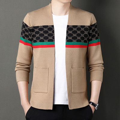 Υψηλής ποιότητας Νέα φθινοπωρινή χειμερινή μάρκα πλεκτά ζακέτες πουλόβερ Κορεατικού στυλ Slim fit ανδρικά παλτό casual μπουφάν Ανδρικά ρούχα