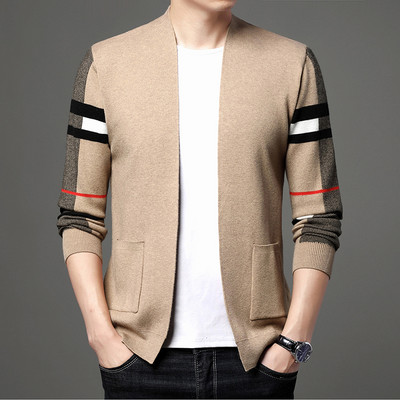 Υψηλής ποιότητας Νέα φθινοπωρινή χειμερινή μάρκα πλεκτά ζακέτες πουλόβερ Κορεατικού στυλ Slim fit ανδρικά παλτό casual μπουφάν Ανδρικά ρούχα