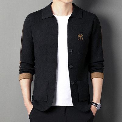 Υψηλής ποιότητας Νέα φθινοπωρινή χειμερινή μάρκα πλεκτά ζακέτες πουλόβερ Κορεατικού στυλ Slim fit ανδρικά παλτό casual μπουφάν Ανδρικά ρούχα