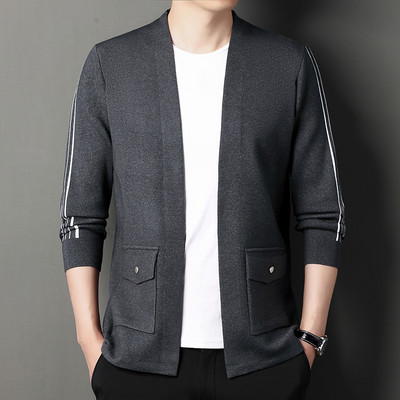 Υψηλής ποιότητας Νέα φθινοπωρινή χειμερινή μάρκα πλεκτά ζακέτες πουλόβερ Κορεατικού στυλ Slim fit ανδρικά παλτό casual μπουφάν Ανδρικά ρούχα