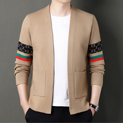 Υψηλής ποιότητας Νέα φθινοπωρινή χειμερινή μάρκα πλεκτά ζακέτες πουλόβερ Κορεατικού στυλ Slim fit ανδρικά παλτό casual μπουφάν Ανδρικά ρούχα