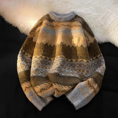 Άσχημο χριστουγεννιάτικο πουλόβερ Γυναικείο πλεκτό πουλόβερ ανδρικό Harajuku Πλεκτό πουλόβερ με σχέδιο σε σχήμα καρδιάς Vintage χειμερινά πουλόβερ με λαιμόκοψη