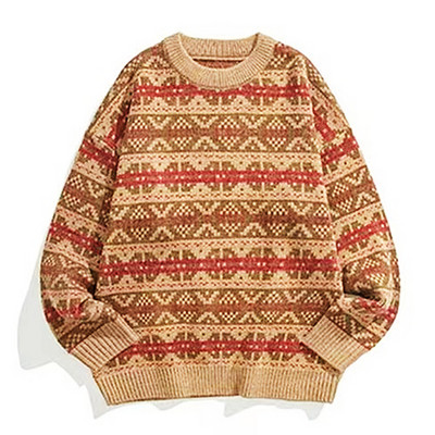 Άσχημο χριστουγεννιάτικο πουλόβερ Γυναικείο πλεκτό πουλόβερ ανδρικό Harajuku Πλεκτό πουλόβερ με σχέδιο σε σχήμα καρδιάς Vintage χειμερινά πουλόβερ με λαιμόκοψη