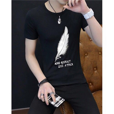 Μακρυμάνικο μπλουζάκι στρογγυλό γιακά μισό μανίκι λευκό πουκάμισο νεανικό όμορφο ανδρικό παλτό καθαρό χρώμα M-3XL