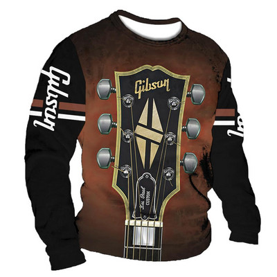 T-särk Meeste lühikeste varrukatega topid Suvised puuvillased särgid Harajuku Suured riided Kitarr Graafika 3D Prindiga Tee vabaaja kampsun