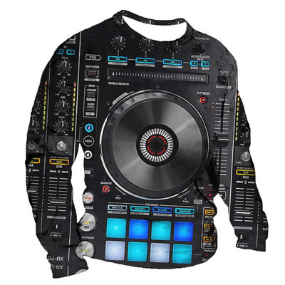 T-särk Meeste lühikeste varrukatega topid Suvised puuvillased särgid Harajuku Suured riided Kitarr Graafika 3D Prindiga Tee vabaaja kampsun