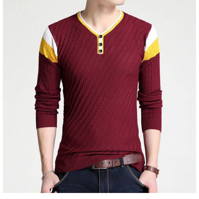 Stiilne V-kaelusega nööbiga silmkoeline avar kampsun Meeste rõivad 2022. aasta sügis, uued ülisuured vabaaja pulloverid Korea topid