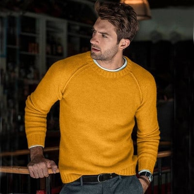 Hosszú ujjú pulóverek Férfi ML XL Őszi Téli Pulóver Pulóverek Pulóver Férfi O-nyak Solid Fashion Ifjúsági Tini Trend Új #myn5678