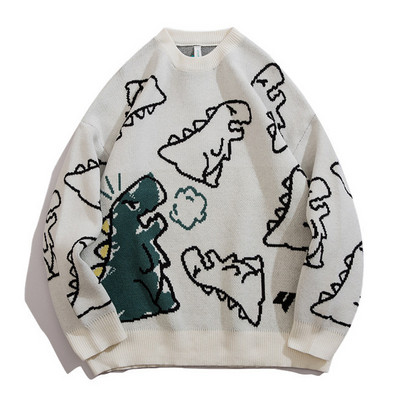 Kvaliteetne Korea mood Naiste meeste Harajuku silmkoeline kampsun riided Tänavarõivad Multifilmi pullover särk Oversize villased kampsunid