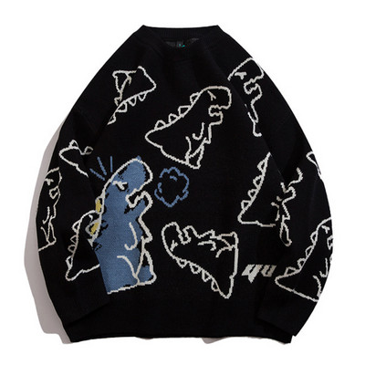 Kvaliteetne Korea mood Naiste meeste Harajuku silmkoeline kampsun riided Tänavarõivad Multifilmi pullover särk Oversize villased kampsunid