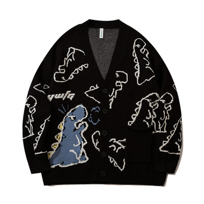 Kvaliteetne Korea mood Naiste meeste Harajuku silmkoeline kampsun riided Tänavarõivad Multifilmi pullover särk Oversize villased kampsunid