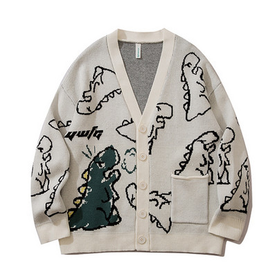 Kvaliteetne Korea mood Naiste meeste Harajuku silmkoeline kampsun riided Tänavarõivad Multifilmi pullover särk Oversize villased kampsunid