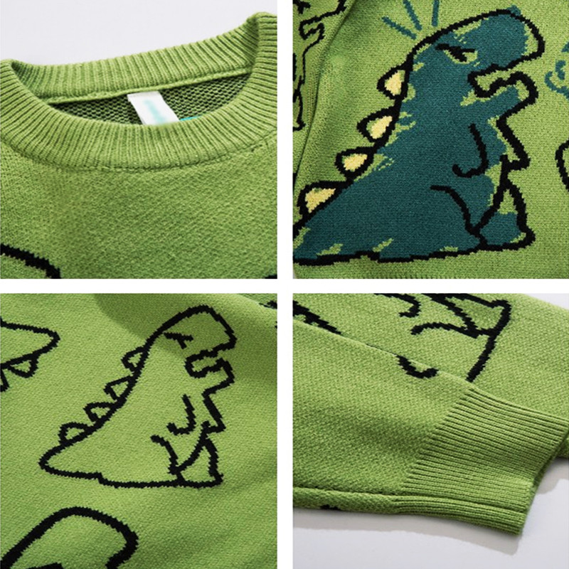 Kvaliteetne Korea mood Naiste meeste Harajuku silmkoeline kampsun riided Tänavarõivad Multifilmi pullover särk Oversize villased kampsunid