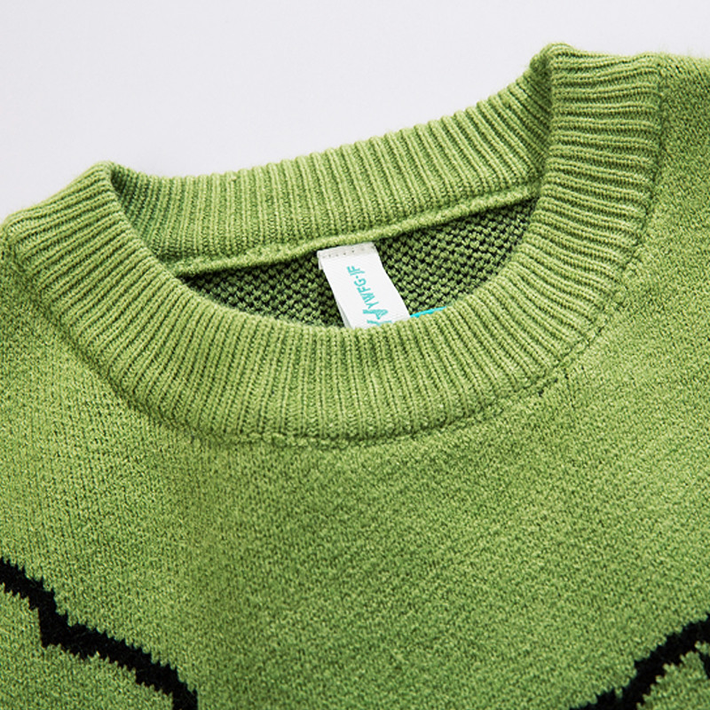 Kvaliteetne Korea mood Naiste meeste Harajuku silmkoeline kampsun riided Tänavarõivad Multifilmi pullover särk Oversize villased kampsunid