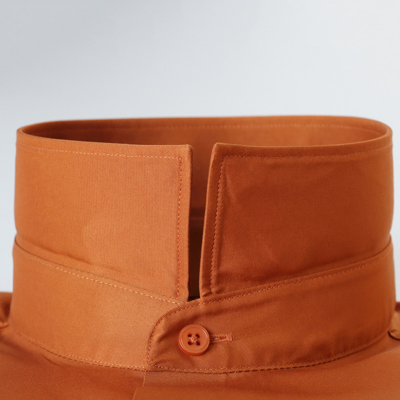 Meeste veniv sile pikkade varrukatega soliidne kleit-särk ilma taskuta Mugavad kortsudeta standardsärgid