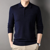 COODRONY Νέο Ανδρικό ανδρικό πουλόβερ με λαιμόκοψη με λαιμόκοψη Business Casual Μπλουζάκια Άνετα ελαστική Ποιότητα Ανδρικό Μπουφάν S6119