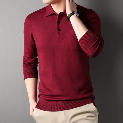 COODRONY Νέο Ανδρικό ανδρικό πουλόβερ με λαιμόκοψη με λαιμόκοψη Business Casual Μπλουζάκια Άνετα ελαστική Ποιότητα Ανδρικό Μπουφάν S6119