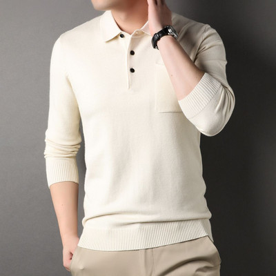 COODRONY Νέο Ανδρικό ανδρικό πουλόβερ με λαιμόκοψη με λαιμόκοψη Business Casual Μπλουζάκια Άνετα ελαστική Ποιότητα Ανδρικό Μπουφάν S6119