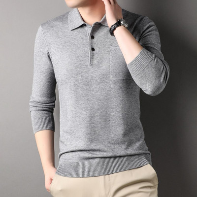 COODRONY Νέο Ανδρικό ανδρικό πουλόβερ με λαιμόκοψη με λαιμόκοψη Business Casual Μπλουζάκια Άνετα ελαστική Ποιότητα Ανδρικό Μπουφάν S6119