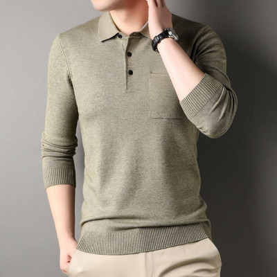 COODRONY Νέο Ανδρικό ανδρικό πουλόβερ με λαιμόκοψη με λαιμόκοψη Business Casual Μπλουζάκια Άνετα ελαστική Ποιότητα Ανδρικό Μπουφάν S6119