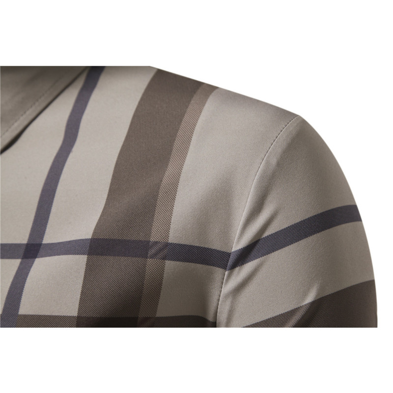 2023 Νέο ανδρικό καρό πουκάμισο υψηλής ποιότητας, ριγέ αναπνεύσιμο, επαγγελματικό casual μεταξωτό πουκάμισο με μακρυμάνικο δέρμα