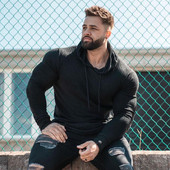 Uued kevadmoodsad kapuutsiga kampsunid Meeste vabaaja kampsunid Slim Fit sportpullover Meeste kampsun Jõusaali kudum Pull Homme