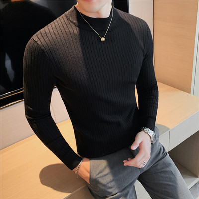 Suures suuruses 4XL-M sügistalvine kilpkonnaga kampsun meestele, riided 2022. aasta Solid Slim Fit vabaaja kootud pulloverid Pull Homme soodusmüük