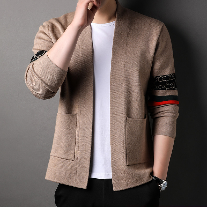 Meeste kevadsügis kvaliteetne vabaaja kardigan kudumid kampsunid/meeste Slim Fit mood Slim Fit kootud kampsun jakid S-3XL