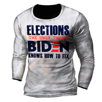 Ανδρικά μπλουζάκια με μακρυμάνικη λαιμόκοψη ρετρό μόδας 3D ανδρικό πουλόβερ Casual με λαιμόκοψη Ανοιξιάτικο φθινόπωρο φαρδιά μπλουζάκια Ανδρικά ρούχα