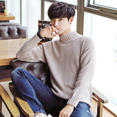 Πουλόβερ Casual Loose O λαιμόκοψη ανδρικά μαύρα εξωτερικά ενδύματα Επώνυμα πουλόβερ L-φθινοπωρινά πλεκτά χειμωνιάτικα μονόχρωμα πουλόβερ με απλό στυλ #my18