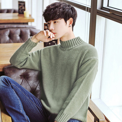 Πουλόβερ Casual Loose O λαιμόκοψη ανδρικά μαύρα εξωτερικά ενδύματα Επώνυμα πουλόβερ L-φθινοπωρινά πλεκτά χειμωνιάτικα μονόχρωμα πουλόβερ με απλό στυλ #my18