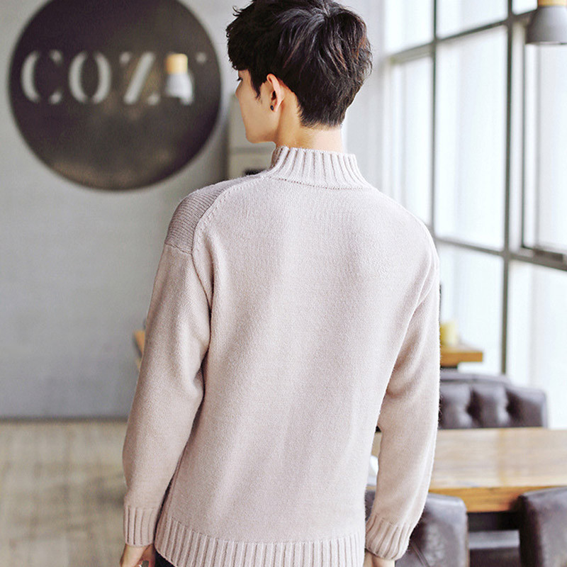 Πουλόβερ Casual Loose O λαιμόκοψη ανδρικά μαύρα εξωτερικά ενδύματα Επώνυμα πουλόβερ L-φθινοπωρινά πλεκτά χειμωνιάτικα μονόχρωμα πουλόβερ με απλό στυλ #my18